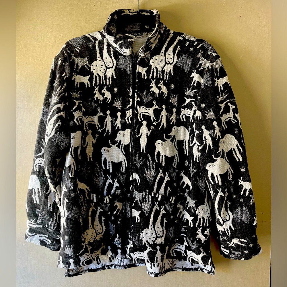 Knit Safari Print Jacket